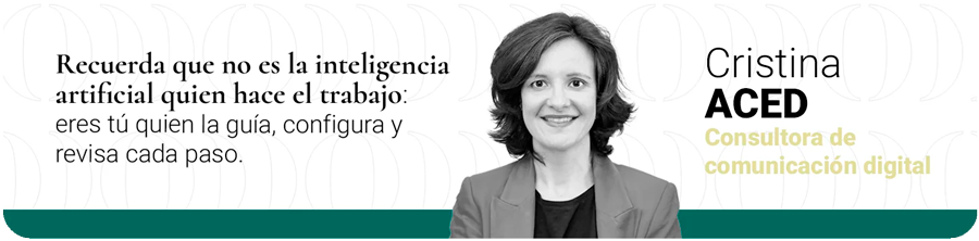 Cristina Aced – 5 aprendizajes en IA que todo comunicador deberia conocer